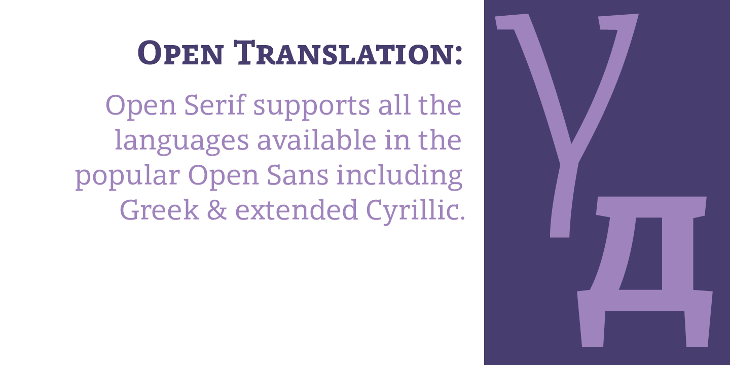 Przykład czcionki Open Serif Open